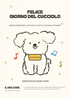 Promuovete una bella giornata da cani in avorio e nero