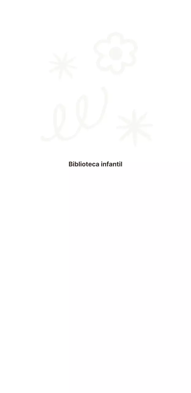 Una simpática biblioteca infantil con coloridas ilustraciones dibujadas a mano