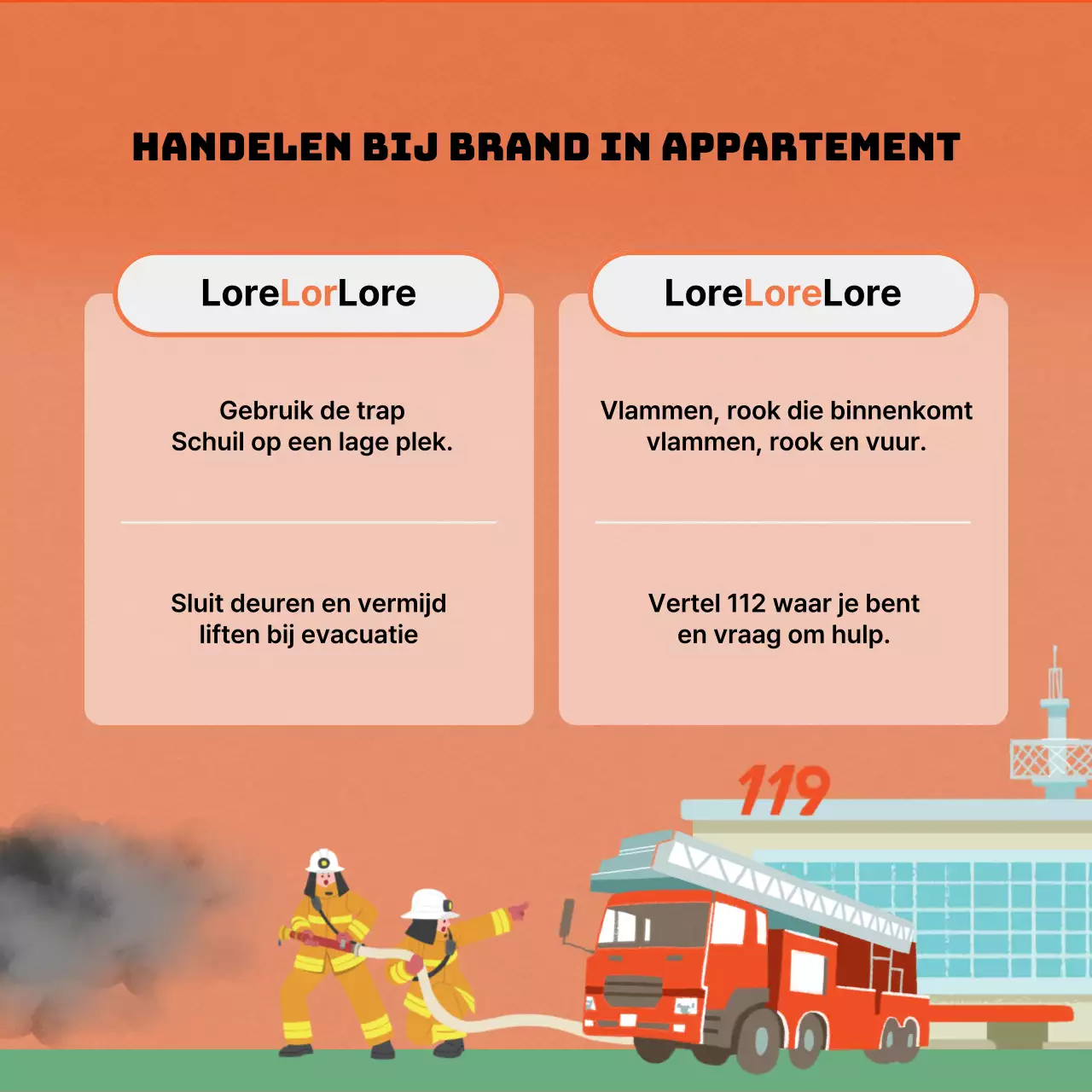 Nieuwsbrieven over voorbereiding op ontruiming in oranje en groene trend