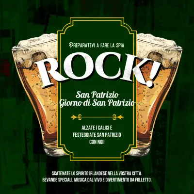 Poster classico verde per la festa di San Patrizio