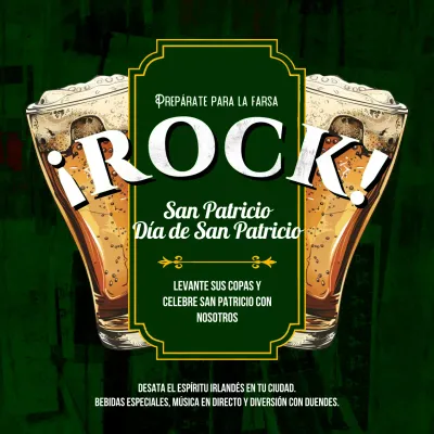 Póster clásico verde del Día de San Patricio