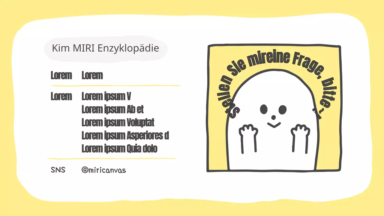 Gelbs süßes kleines Pitchdeck