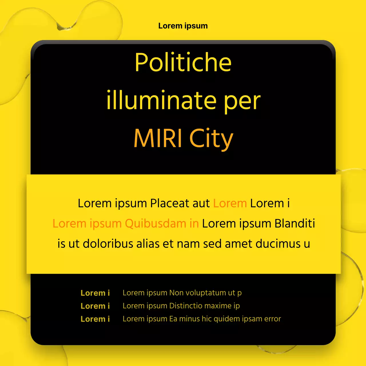 Un tocco di giallo e arancione nel rapporto sulla politica civica