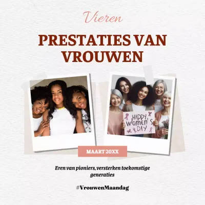 White Vintage Scrapbook Campagne voor de Maand van de Vrouwengeschiedenis