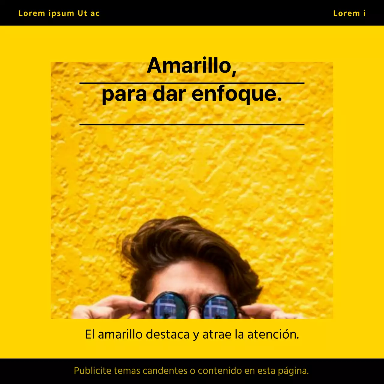 Una sencilla y colorida portada para redes sociales con colores negro y arco iris