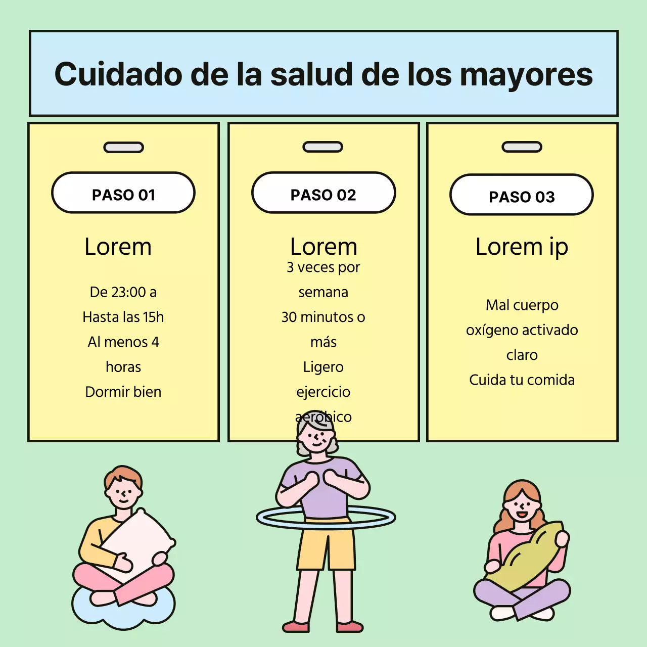 Guía de cuidados primaverales para mayores en amarillo y rosa