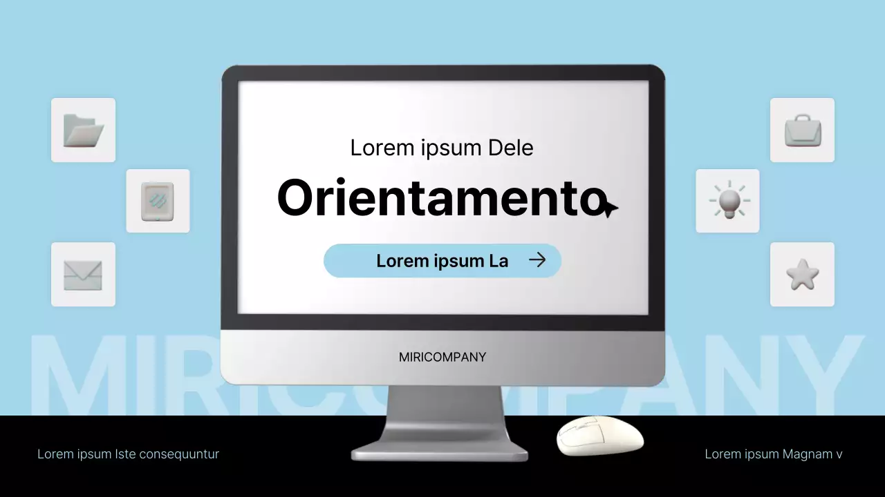 Semplice formazione aziendale di orientamento per i nuovi assunti in blu e nero