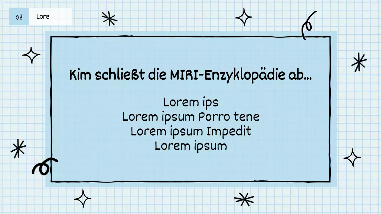 Nettes Anschreiben im handgezeichneten Stil in Hellblau