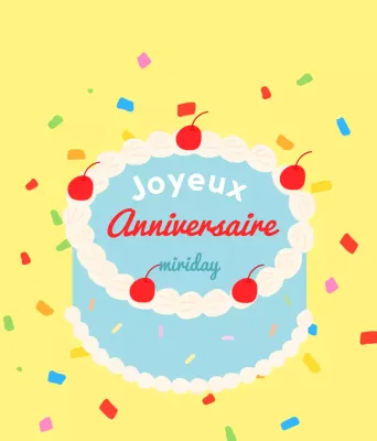 Lettrage pour un concept de gâteau d'anniversaire coloré