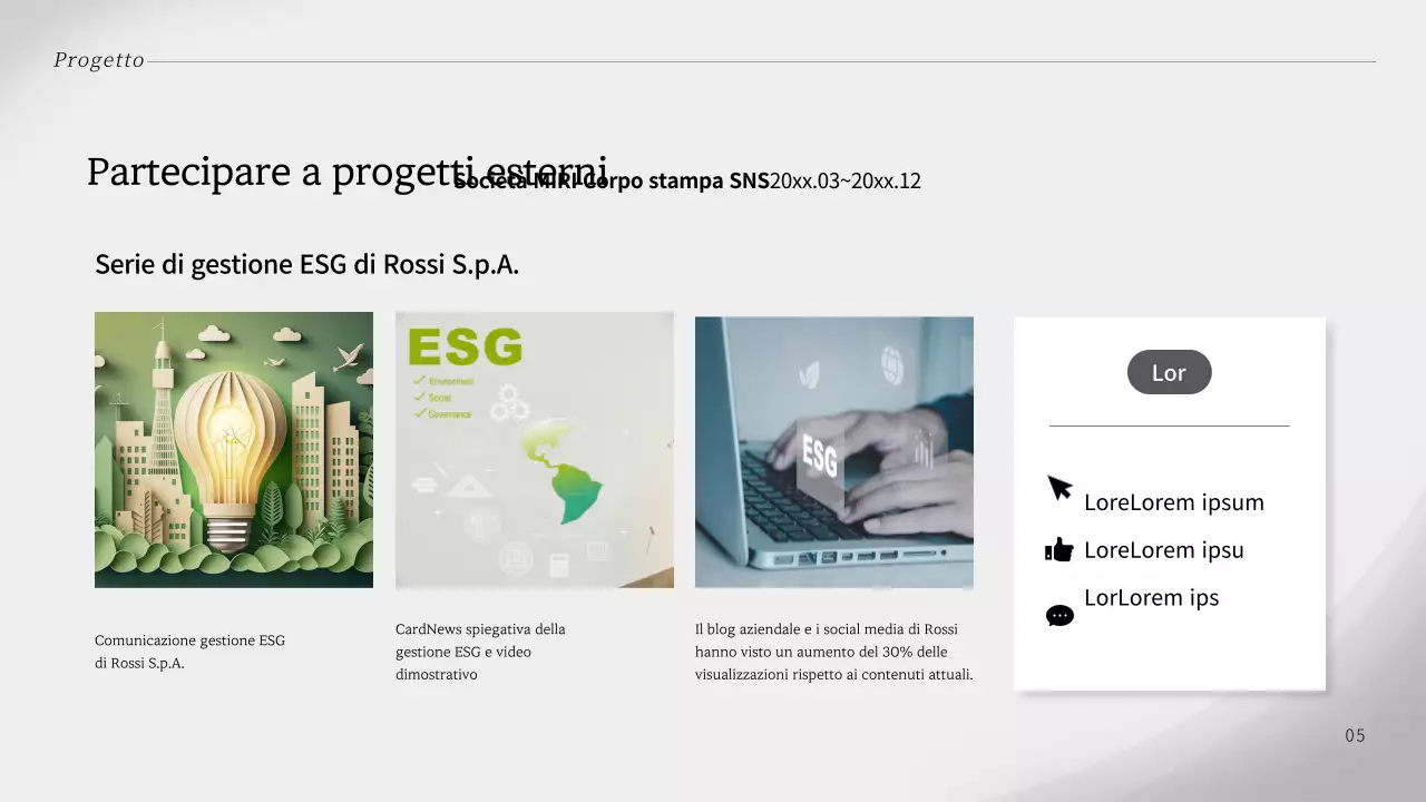 Una lettera di presentazione semplice e grigia