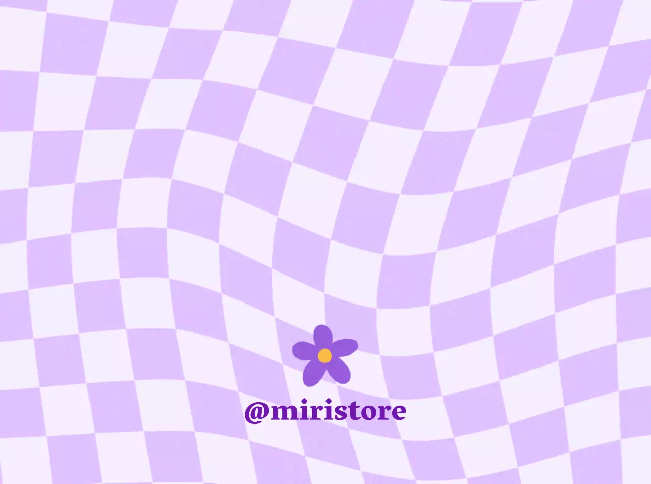 Werben Sie für Ihr lila Karo-Blumenlogo