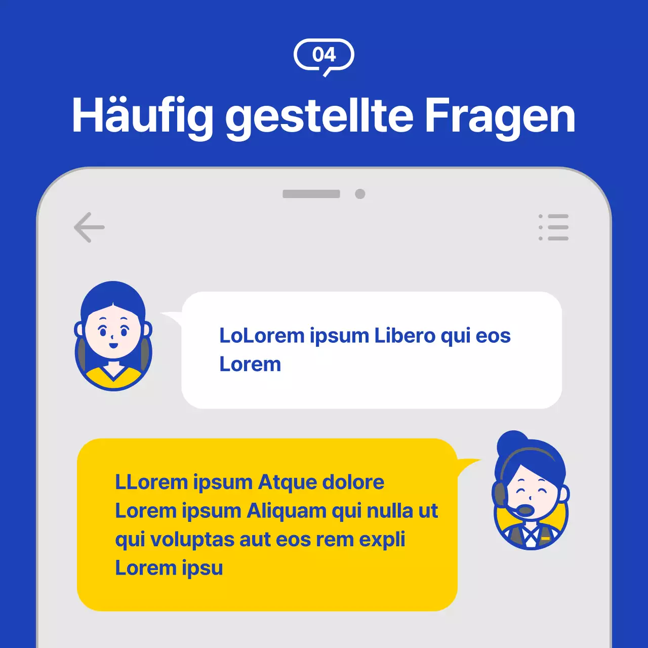 Eine einfache gelbe und marineblaue Anleitung zur Nutzung des Helpdesks