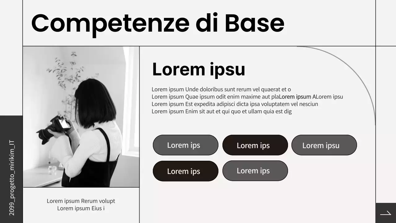 Portafoglio avanzato in bianco e nero