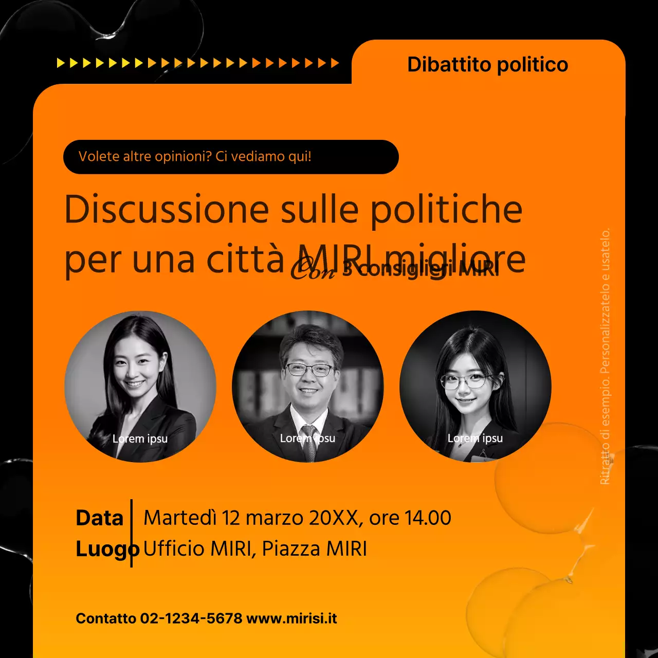 Un tocco di giallo e arancione nel rapporto sulla politica civica