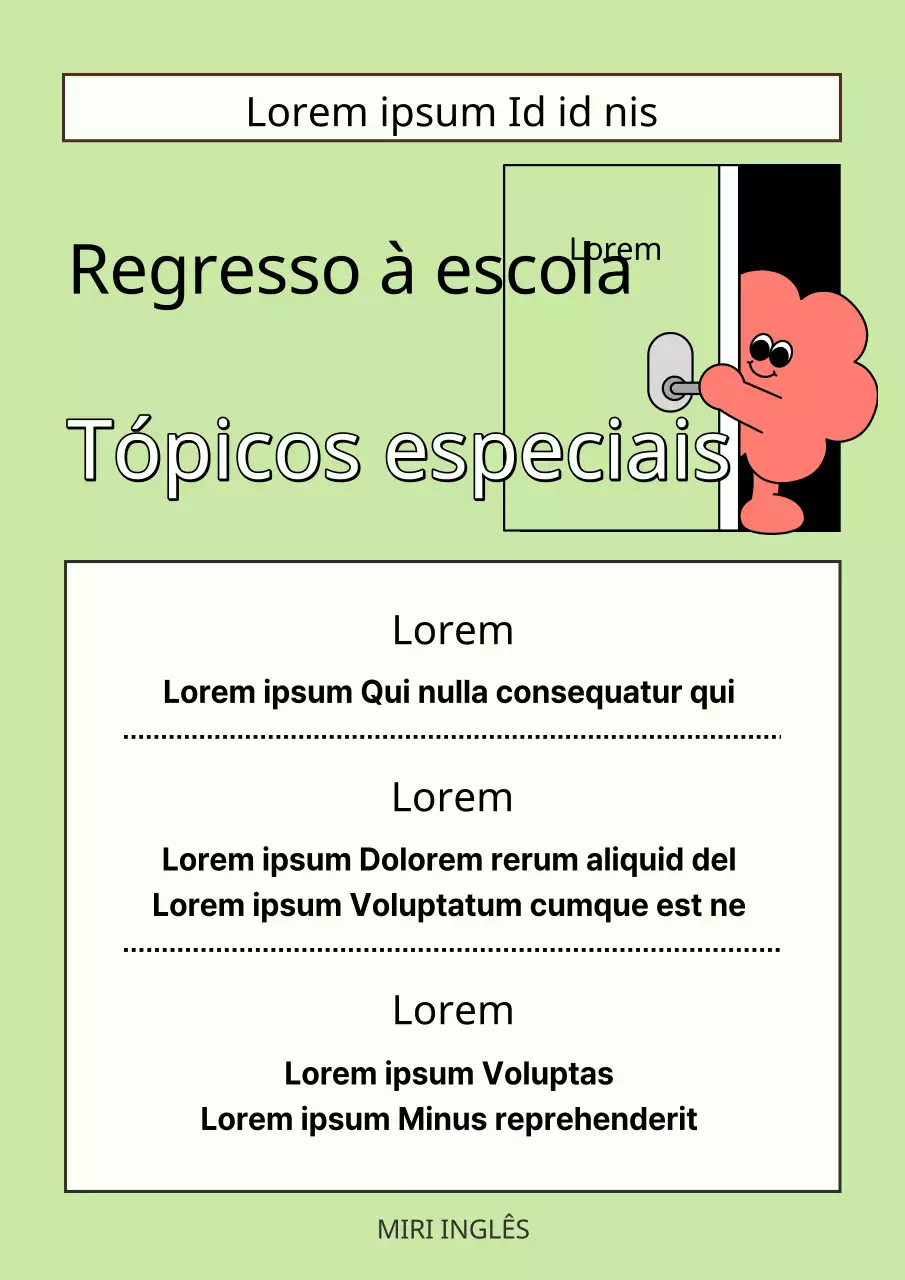 Promover anúncios de seminários de regresso às aulas com um simples esquema de cores verde-limão