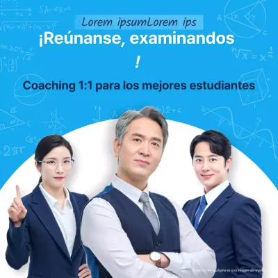 Promociona a los tutores de moda con un fondo azul claro