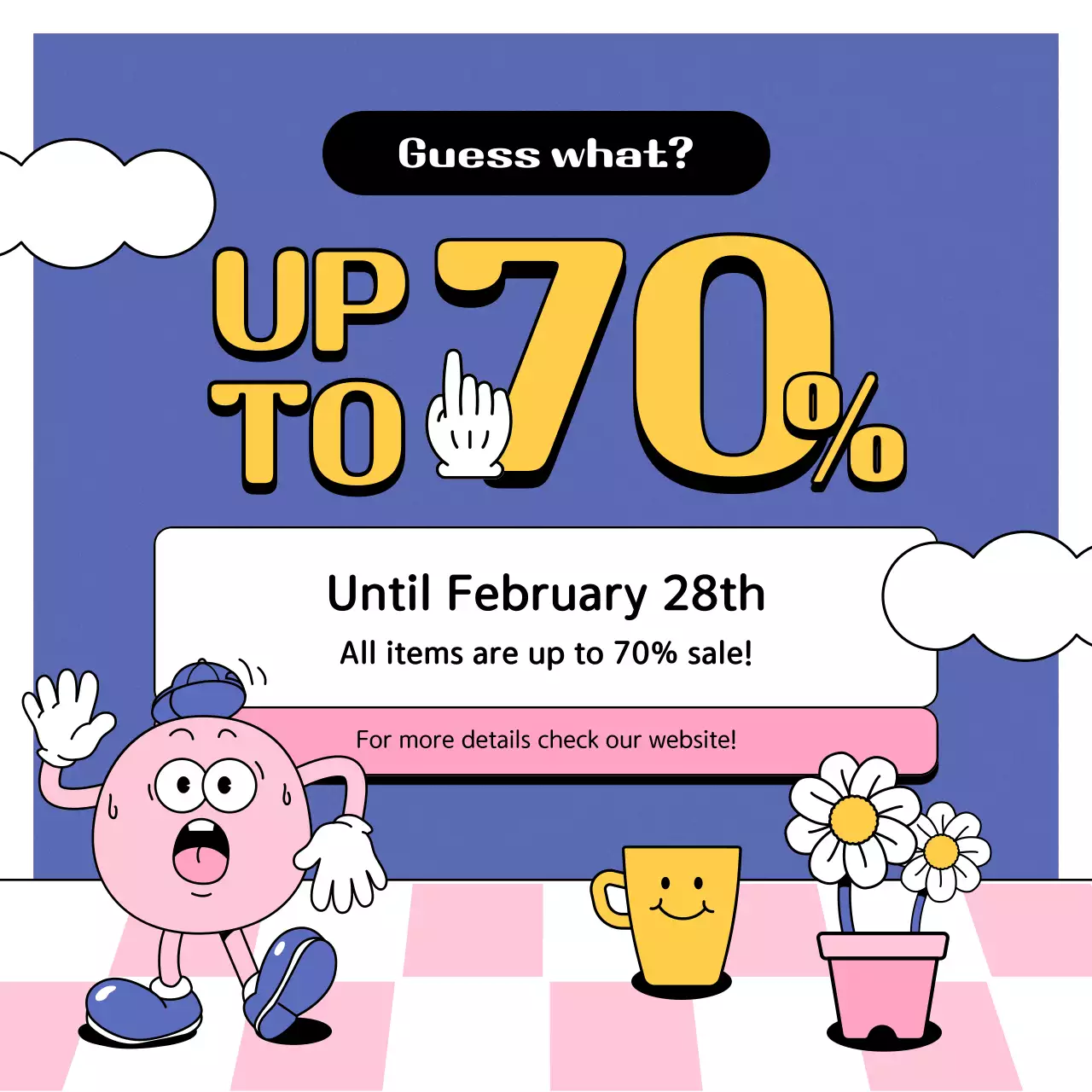 Blue Retro Stationery Event Promotion Instagram Carousel