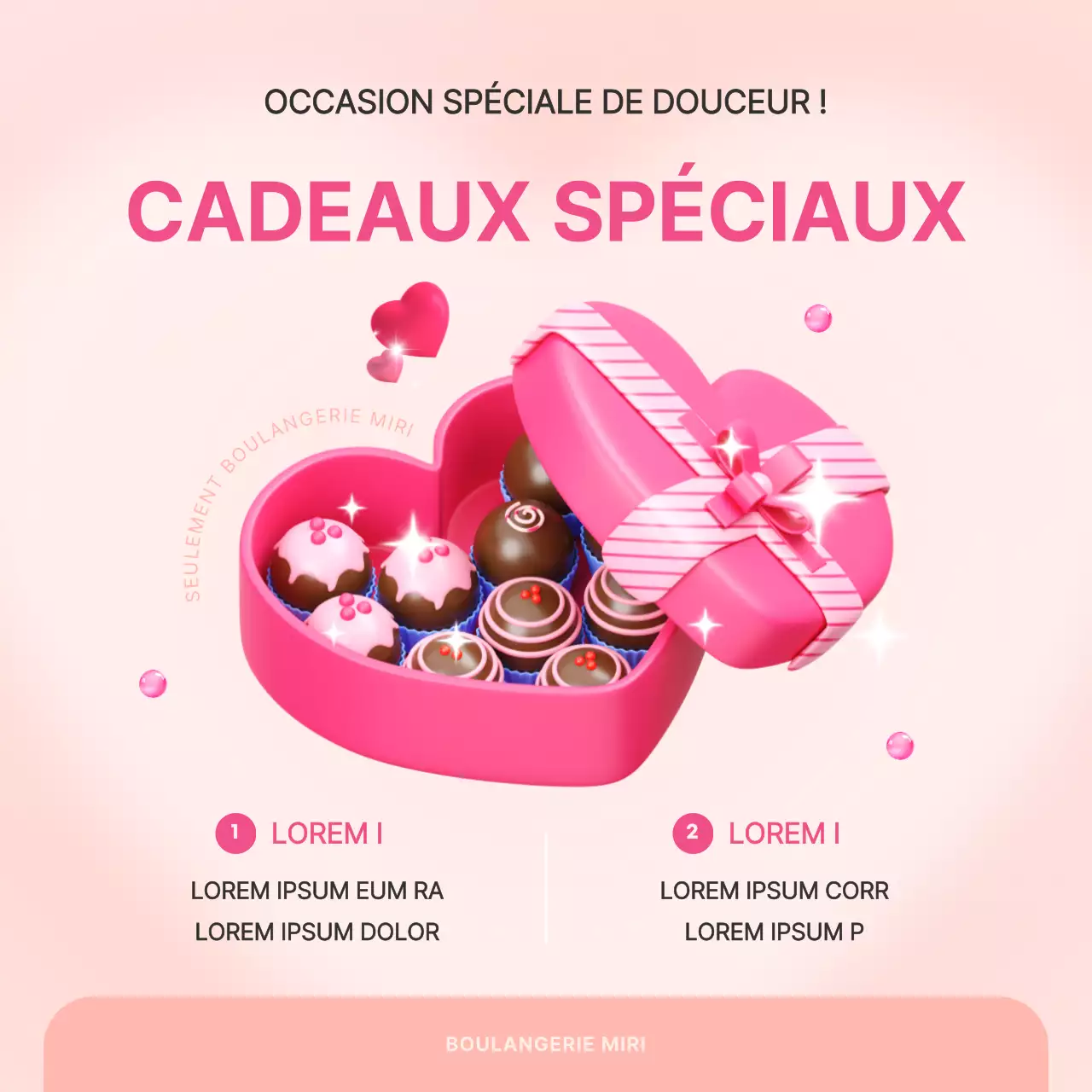 Promouvoir une jolie vente pour la Journée blanche en rose et beige