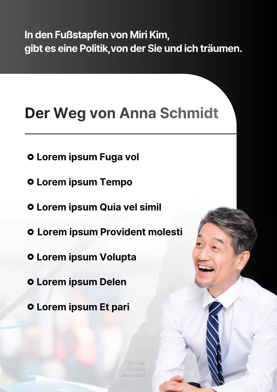 Einfaches Wahlplakat in Schwarz und Weiß
