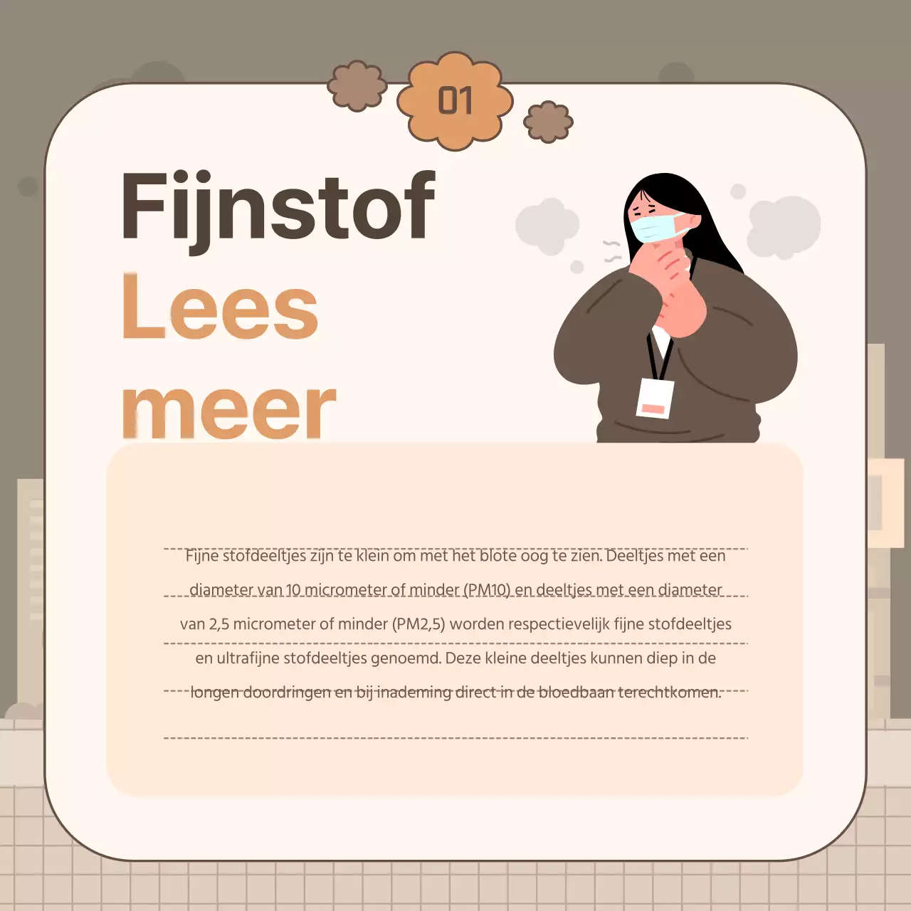 Een eenvoudige lentestof van beige en bruin