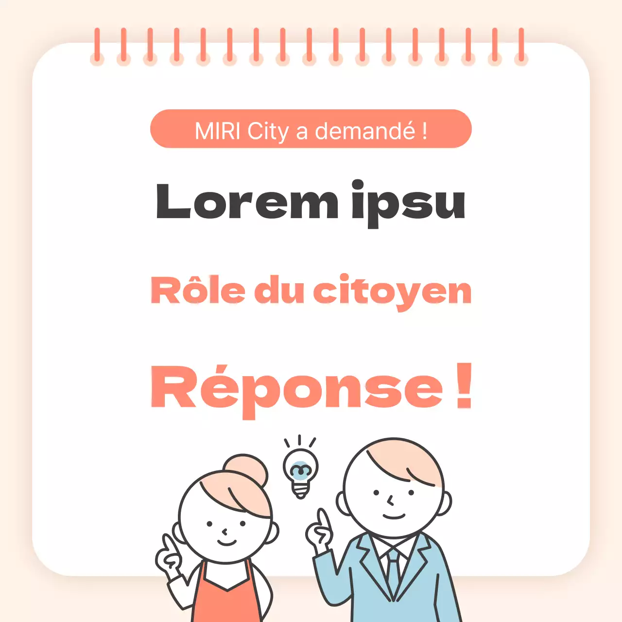 Un rapport de politique civique d'une belle couleur orange