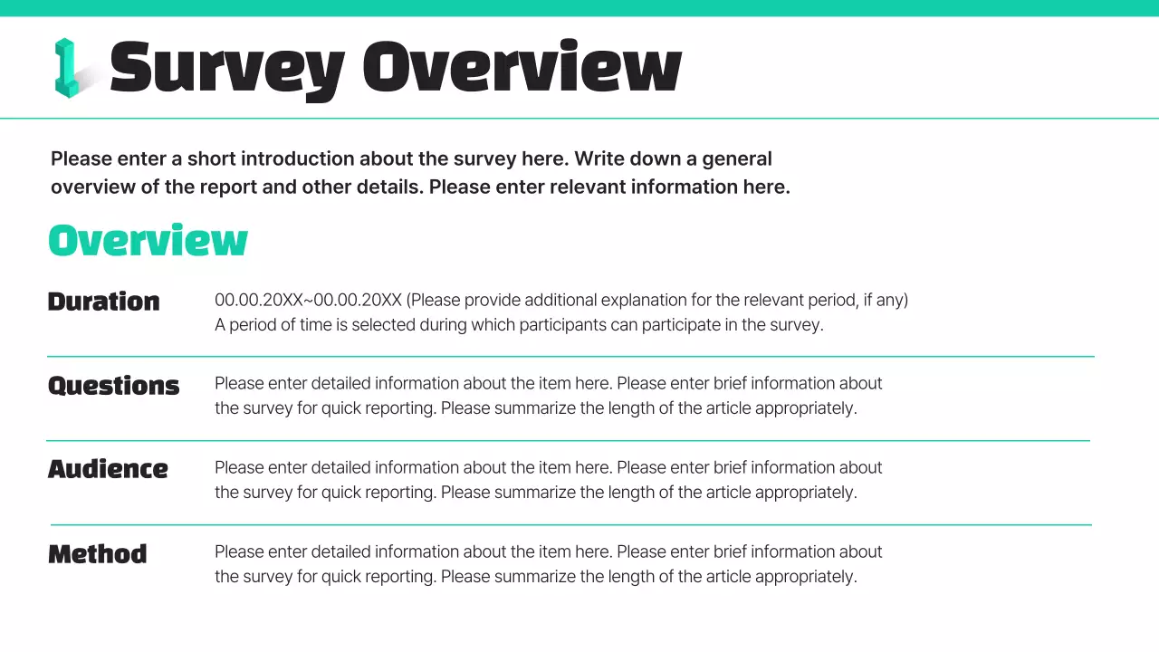 Green Modern Survey Report Presentation