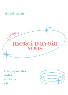 Remerciements aux couleurs pastel