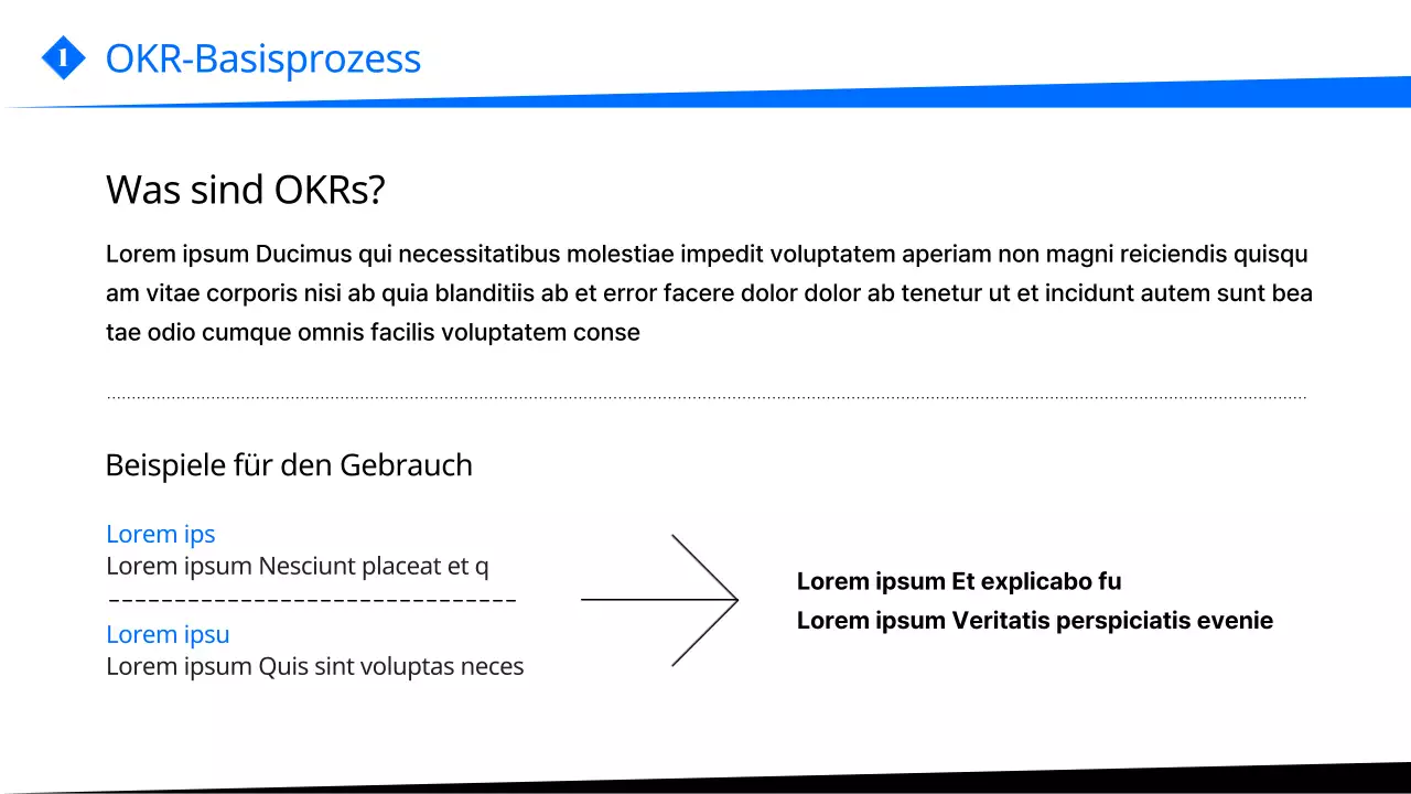 Ein Leitfaden zum Schreiben moderner OKRs in Blau