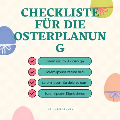 Beige Minimale Checkliste für die Ostervorbereitung Werbung