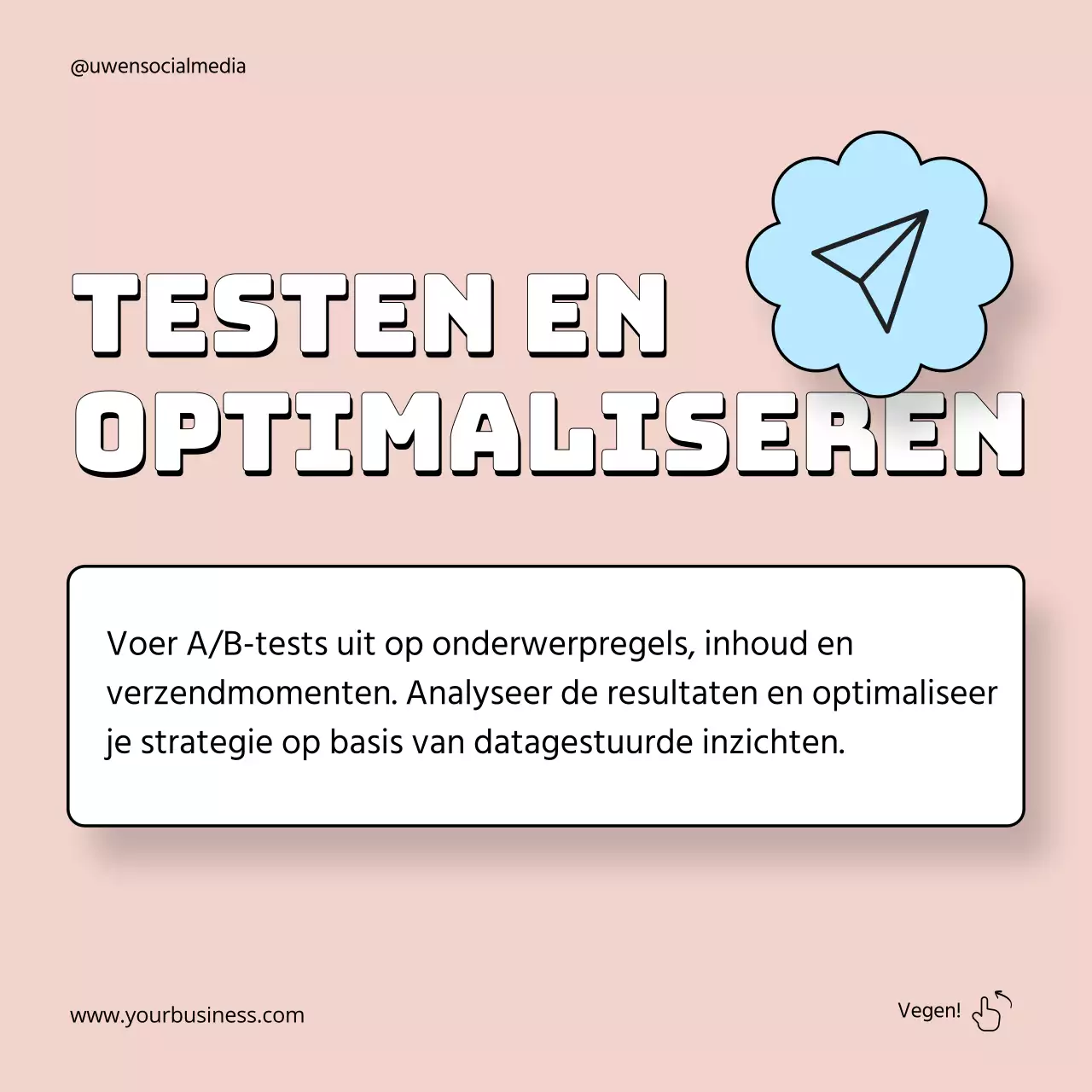 Oranje en neon geometrische e-mailmarketing strategiegids