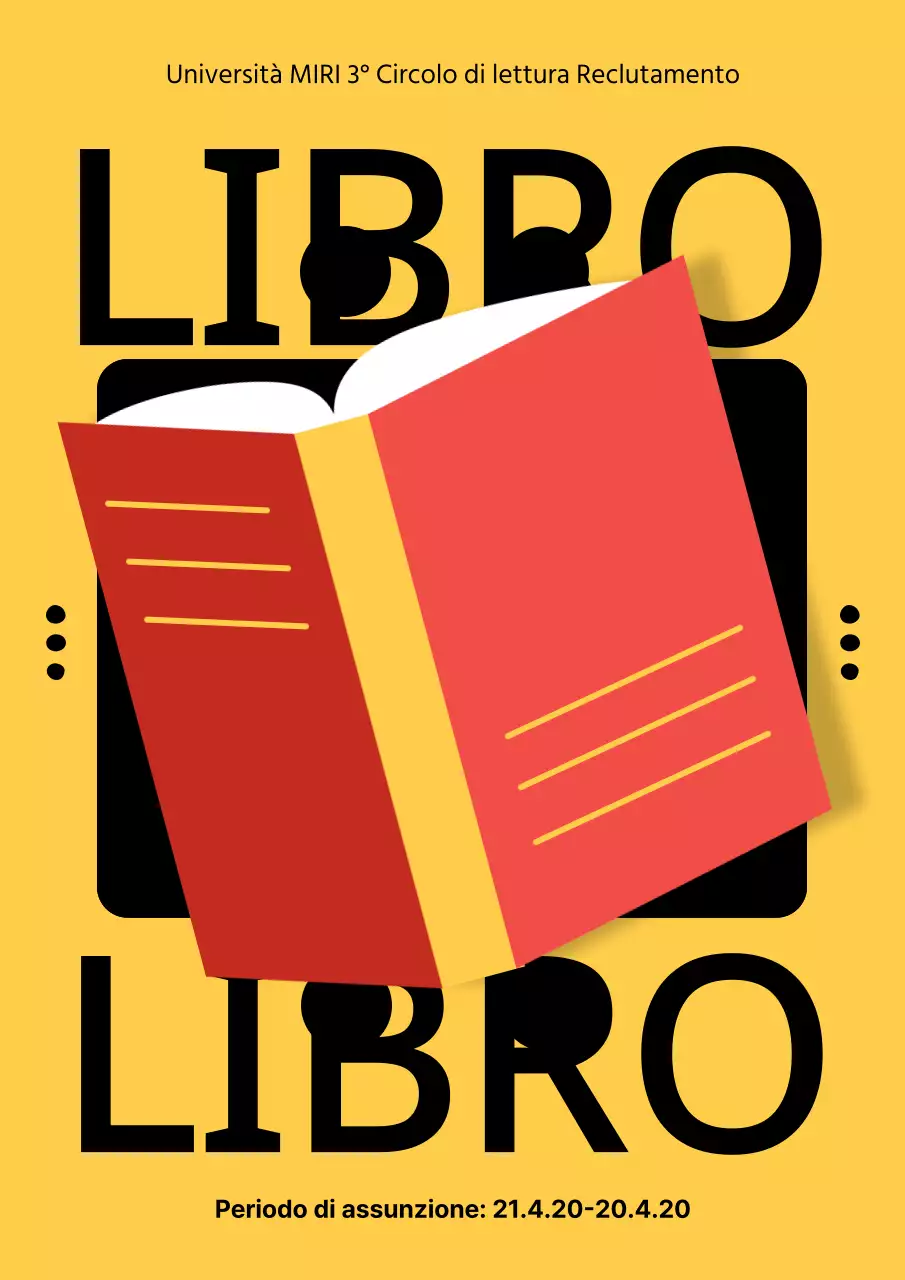 Promuovere il reclutamento del club di lettura con luci gialle e rosse.