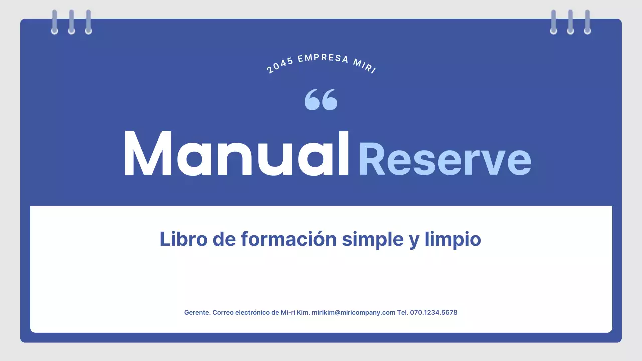 Guía del Manual de Formación Blue's Simple