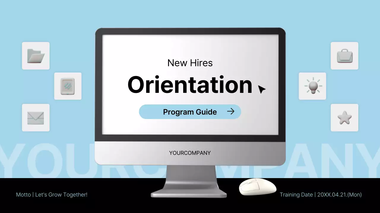 Blue Modern Orientation Guide Presentation