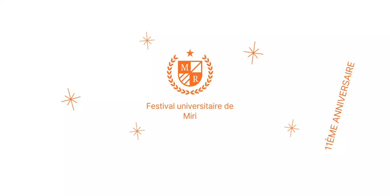 Fête de l'école avec le logo de l'école avec laurier et paillettes