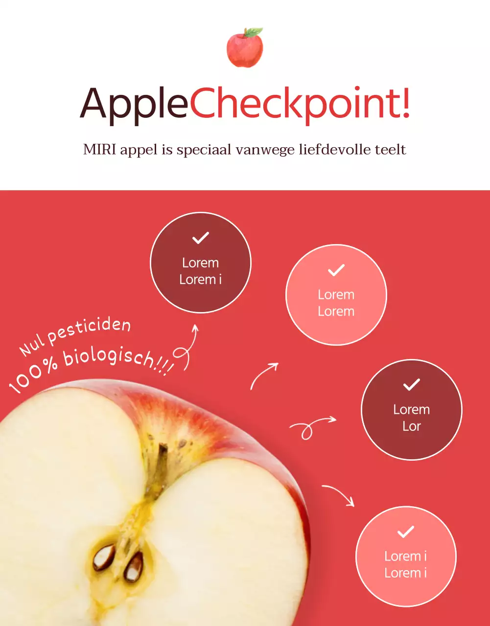 De verkoop van rode en grijze natuurconceptappels bevorderen