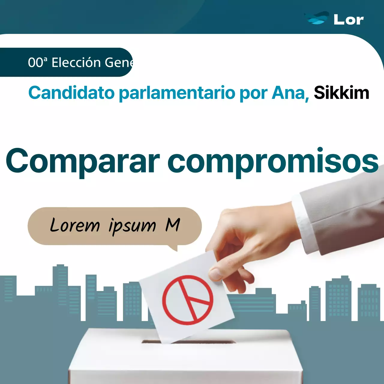 Guía de las promesas de los candidatos a las elecciones, resaltadas en color menta y azul marino