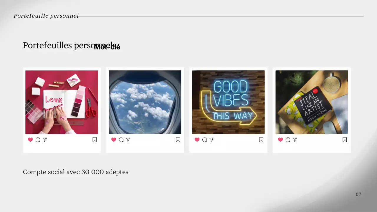 Une lettre de motivation simple et grise