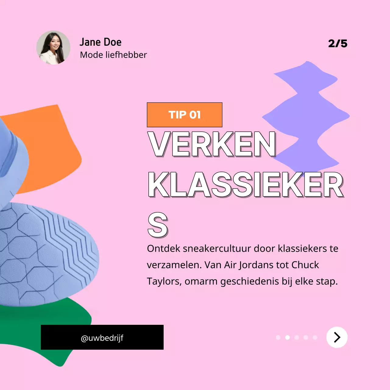 Paars en Roze Trendy Modetips Publiciteit