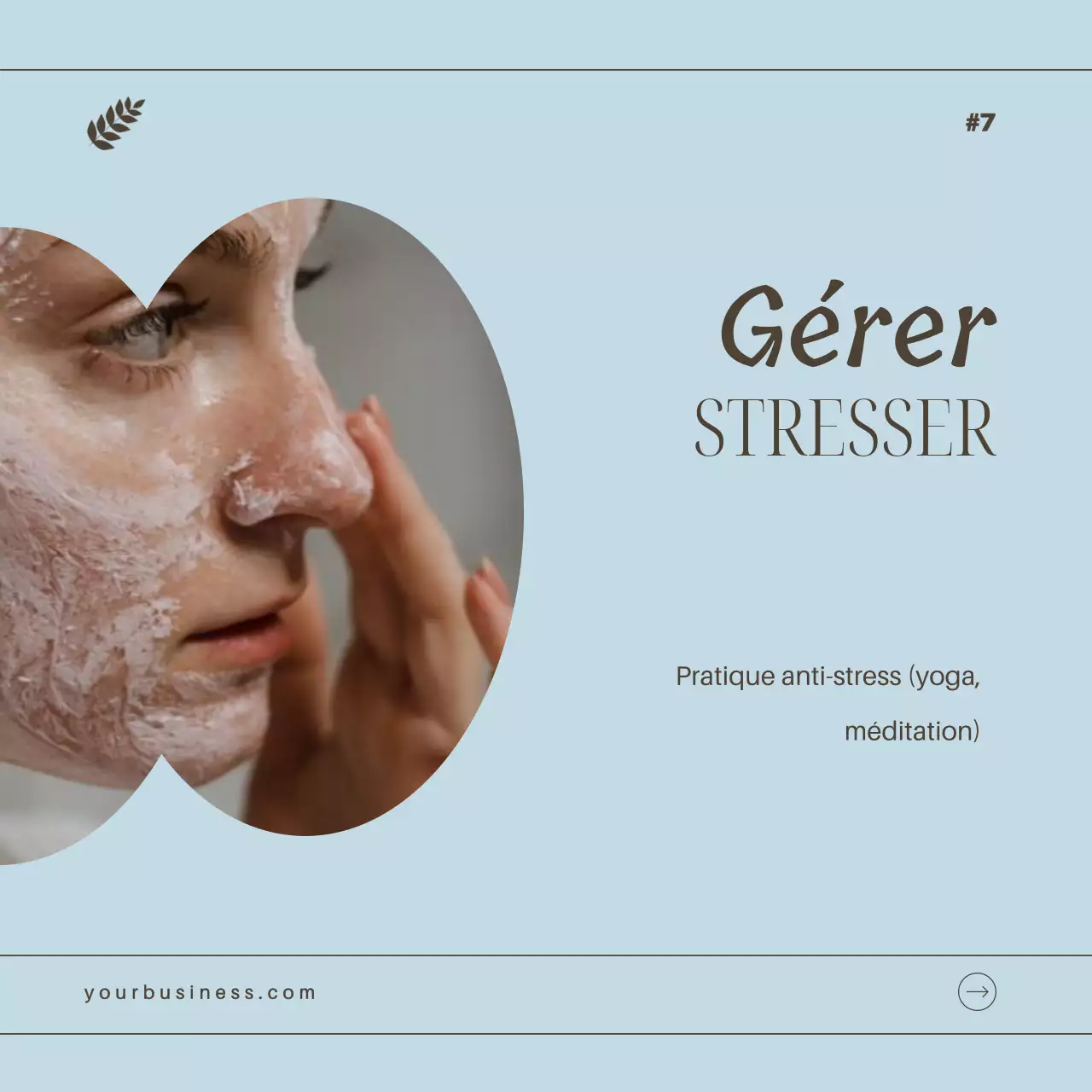 Bleu ciel et brun élégant Guide d'astuces secrètes pour les soins de la peau