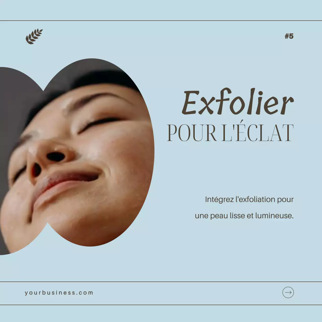 Bleu ciel et brun élégant Guide d'astuces secrètes pour les soins de la peau