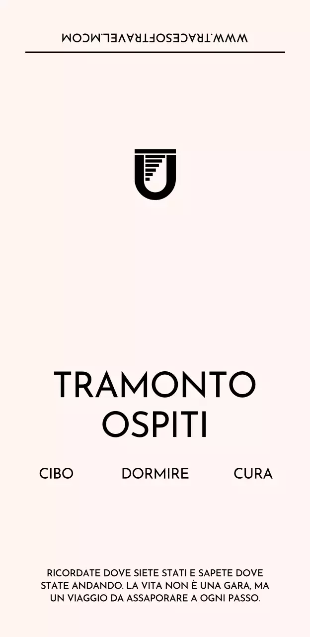 Design del concetto di hotel tranquillo con la sola tipografia
