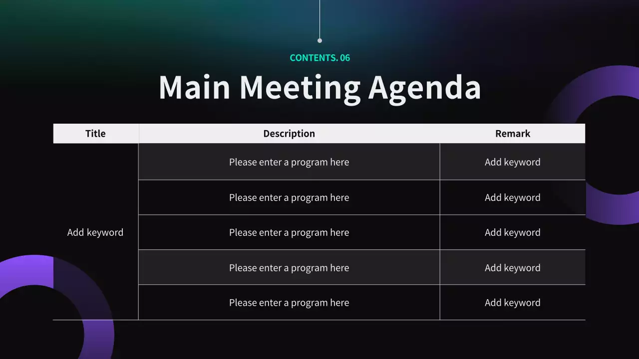 블랙 모던 주주 보고서 문서 프레젠테이션