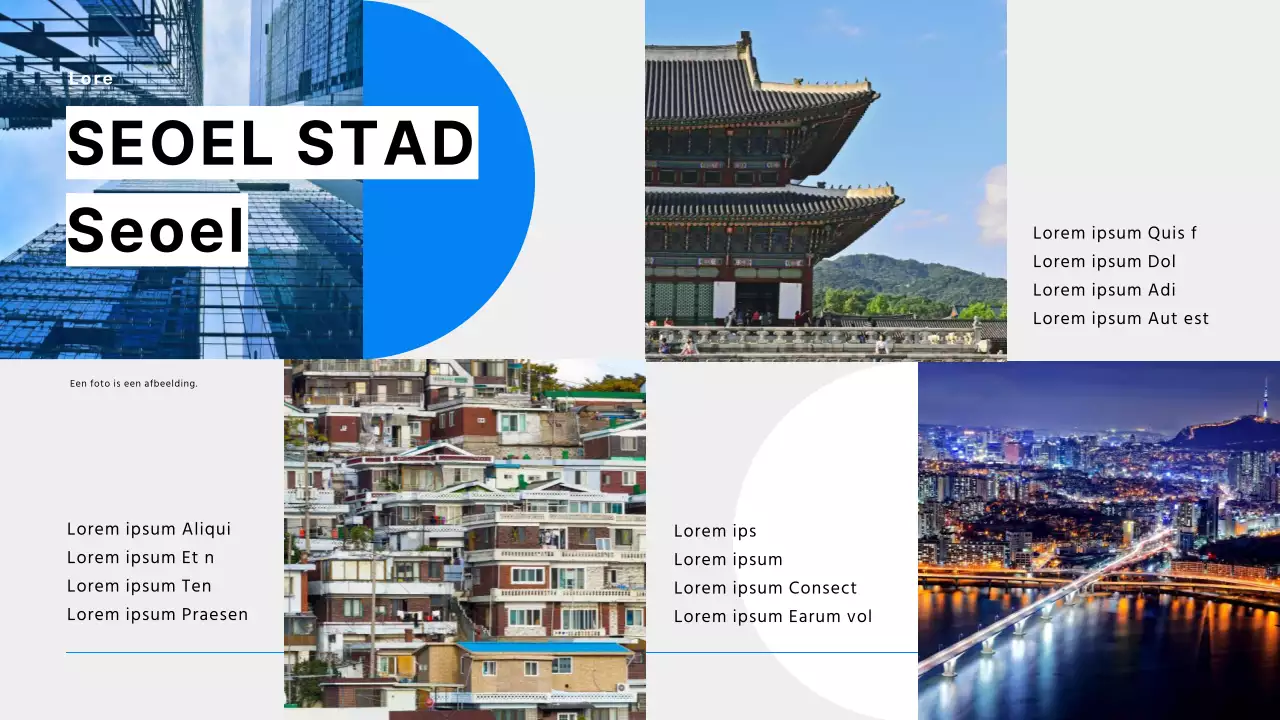 Een eenvoudige stedelijke ontwerpopdracht in blauw