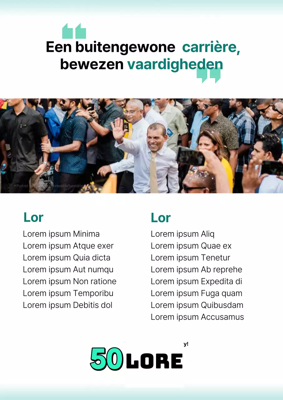 Promoot verkiezingen met witte en groene accenten