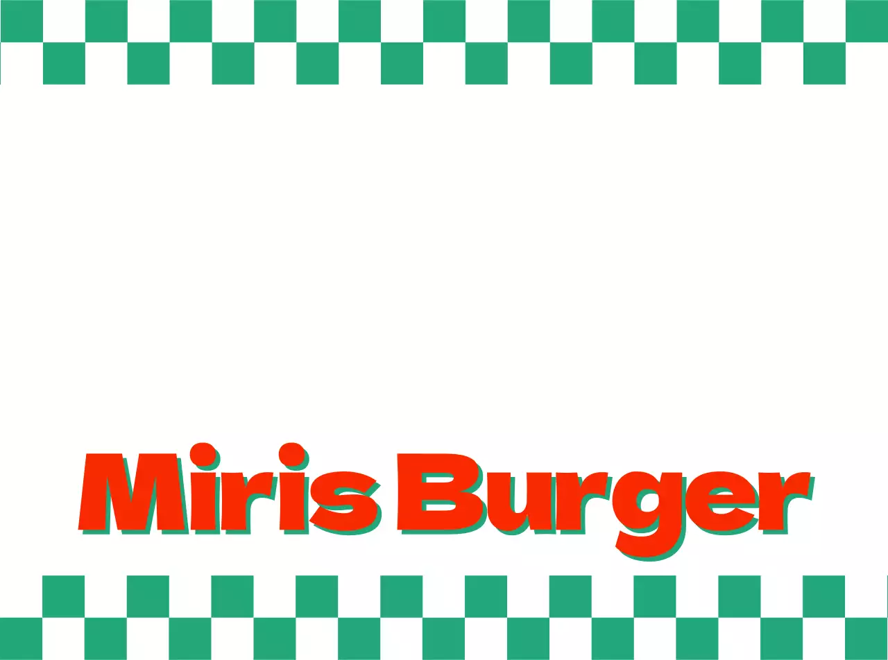 Werben Sie für Ihren grün-rot-karierten Burgerladen