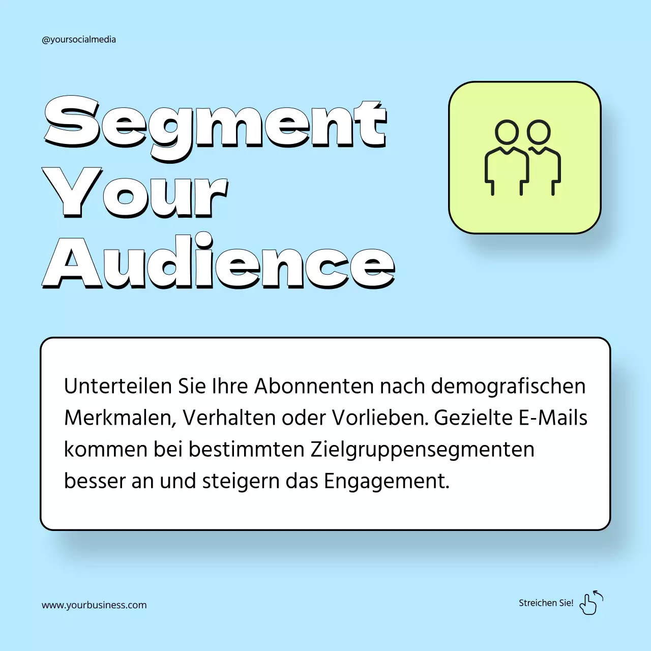 Geometrischer Leitfaden für E-Mail-Marketing in Orange und Neonfarben