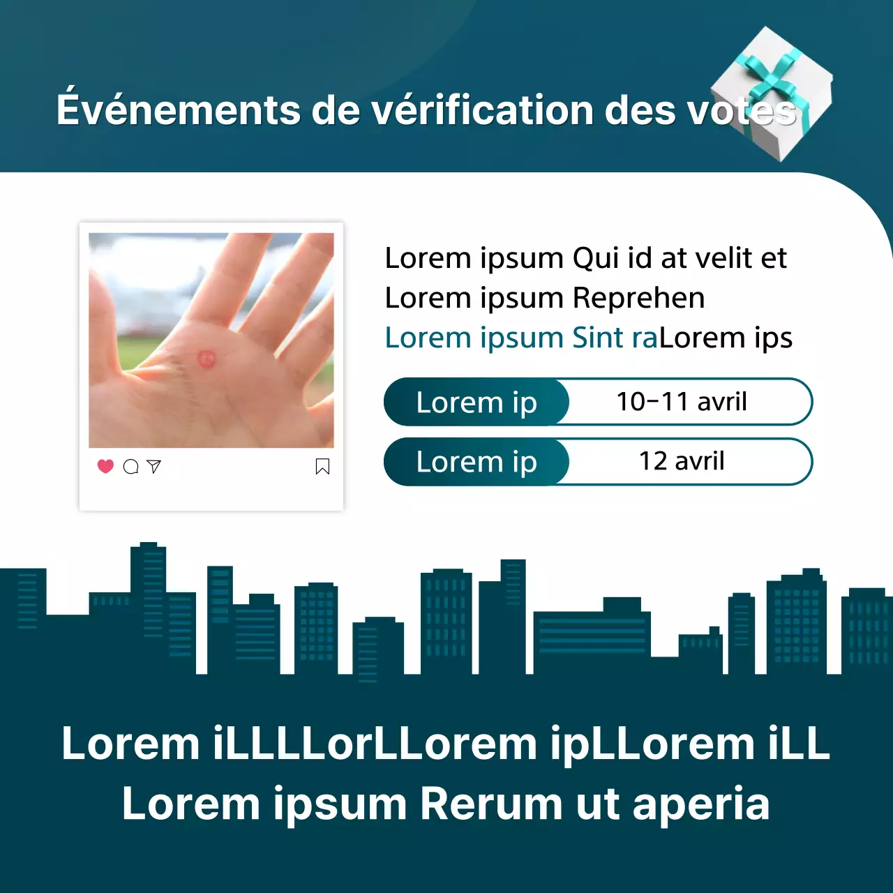 Un guide des promesses des candidats aux élections, surlignées en bleu marine et menthe.