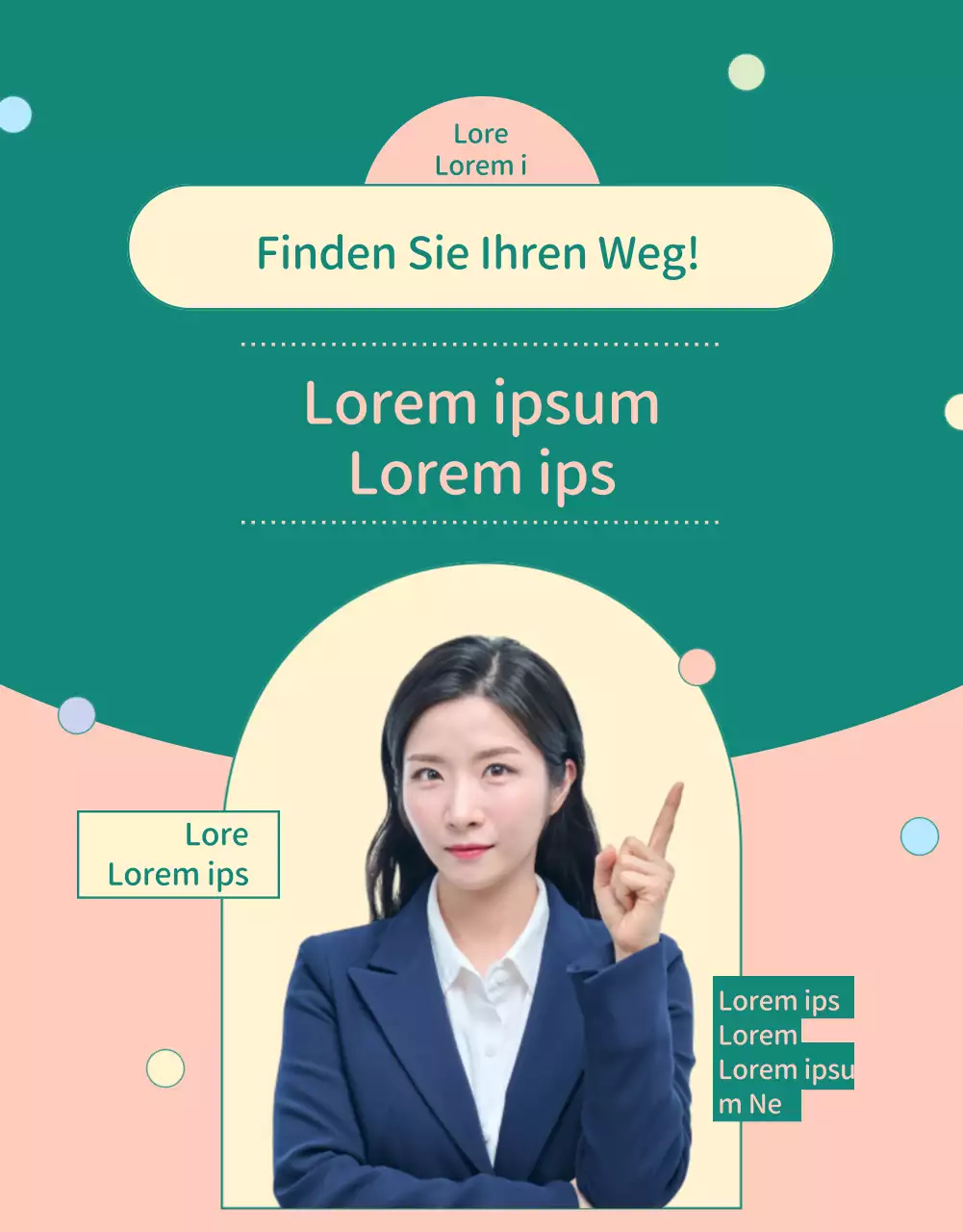 Förderung einer hübschen rosa-grünen Berufsmesse für Jugendliche