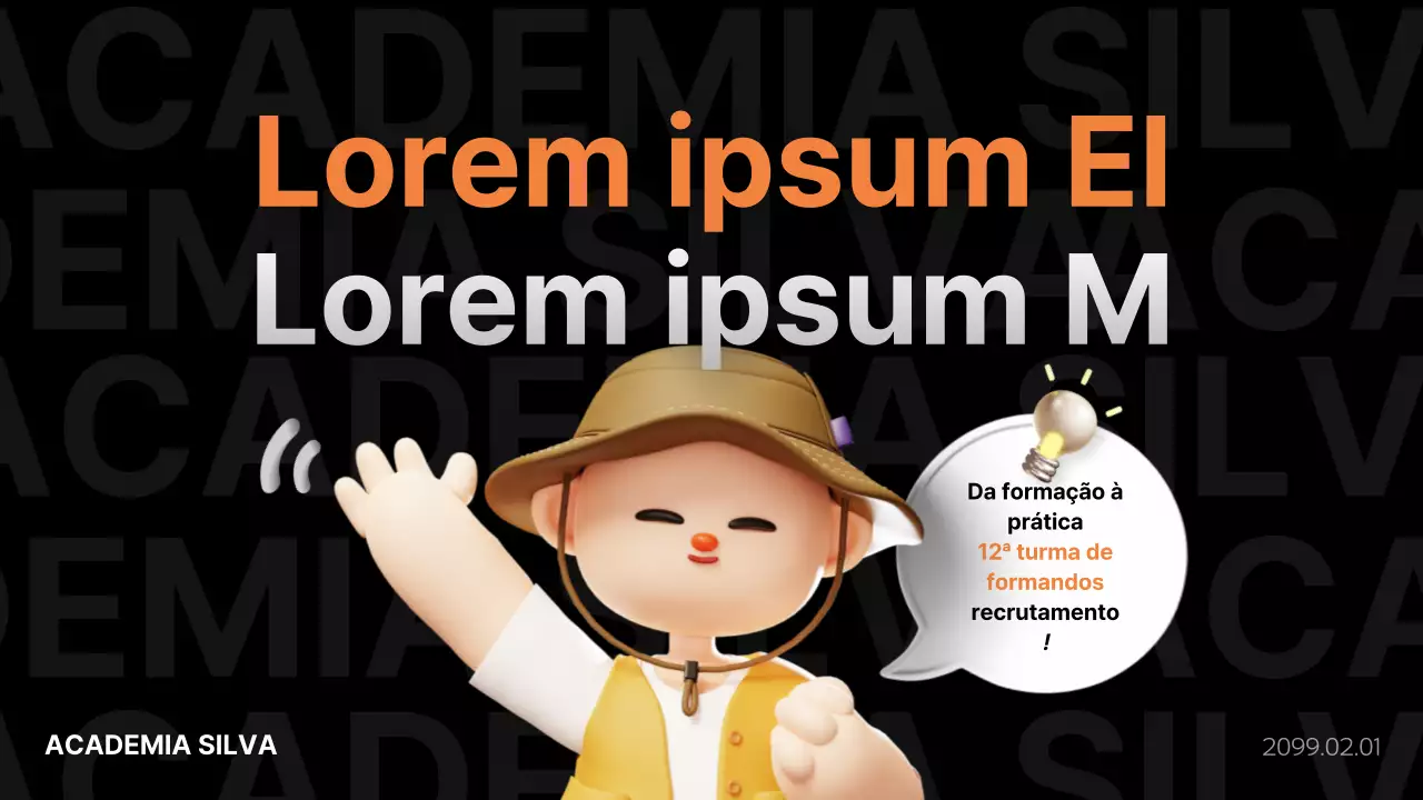 Promover o recrutamento em preto e laranja