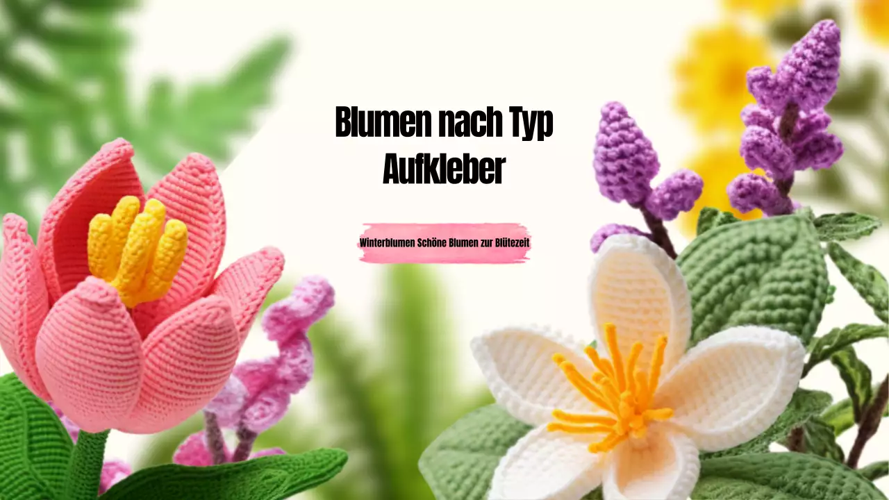 Gehäkelte Blumendekorationen nach Art